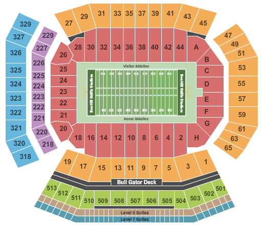 Ben Hill Griffin Stadium Sunshine Showdown Seating Chart